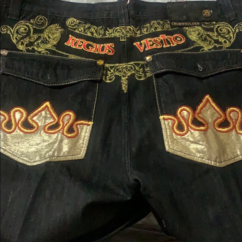 Black Crown Holder Jeans